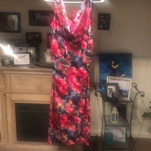 Floral silk dress